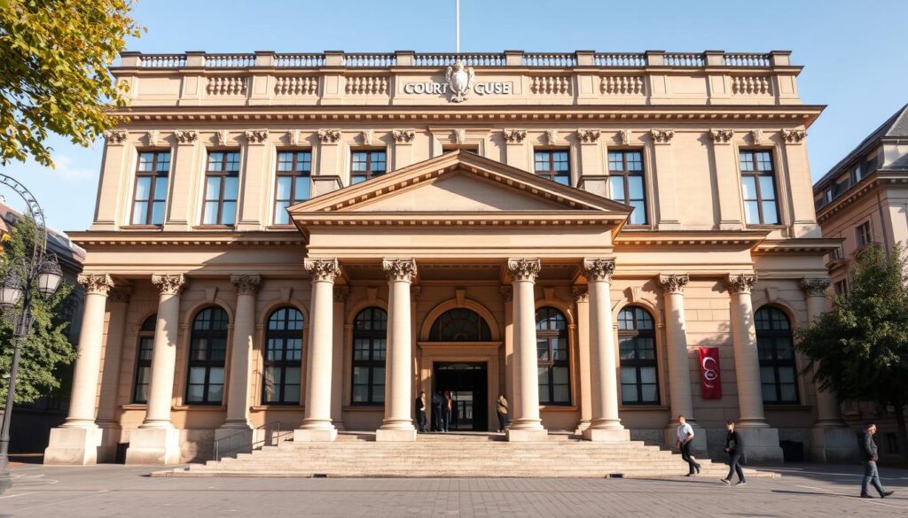 Budynek sądu we Wrocławiu, gdzie toczy się proces polskiego oszusta z tindera