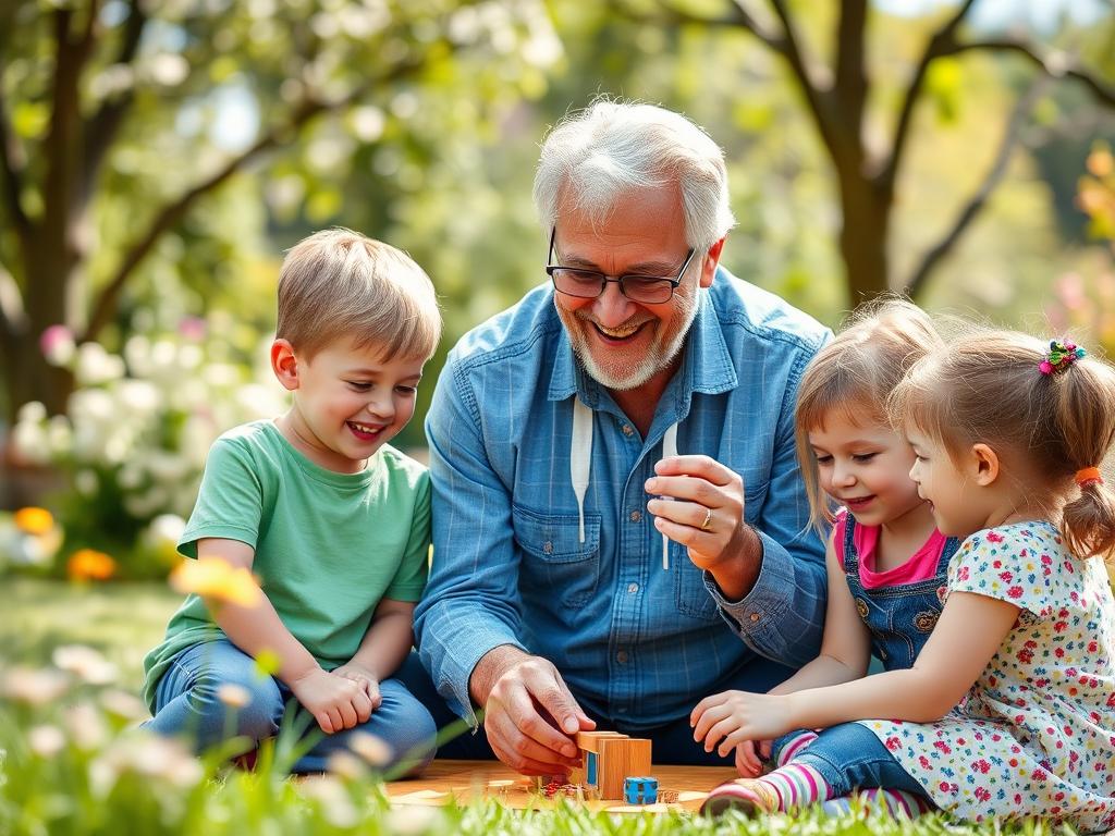 Dojrzały mężczyzna z wnukami, czego pragnie facet po 60