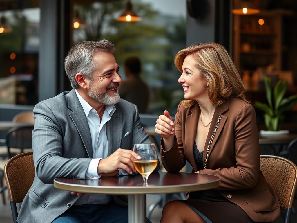 Para po 40-tce na pierwszej randce z Tindera - miłość na tinderze