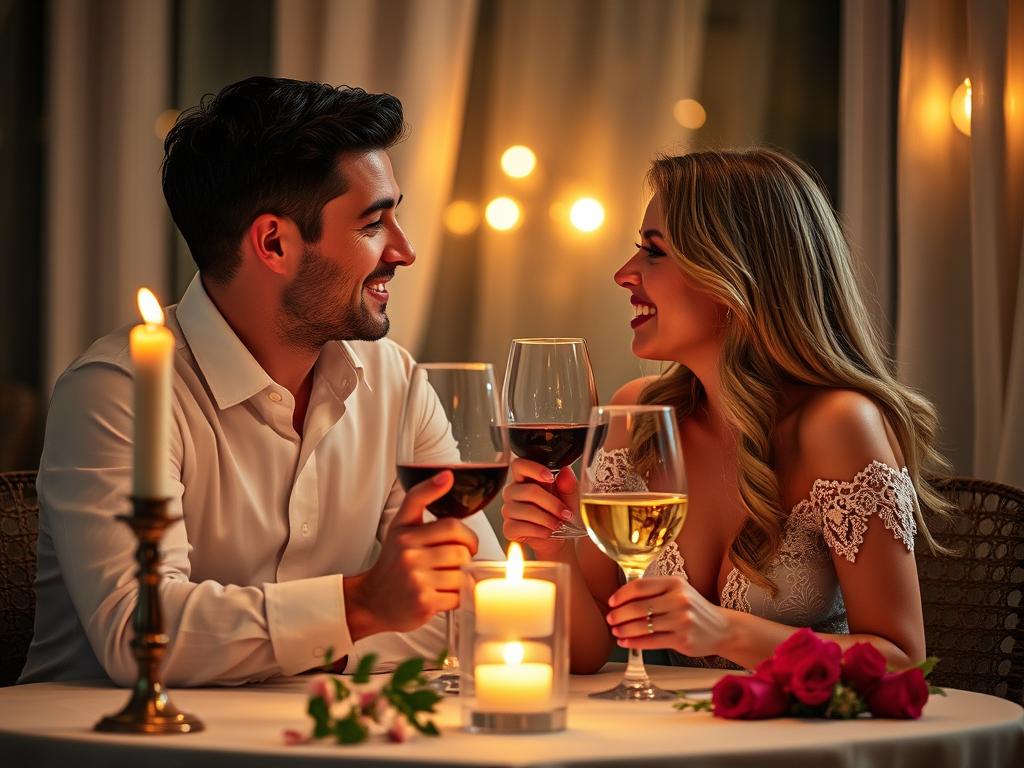 Para spędzająca wspólnie czas przy świecach, rzecz która może wzniecić ogień to wspólne chwile