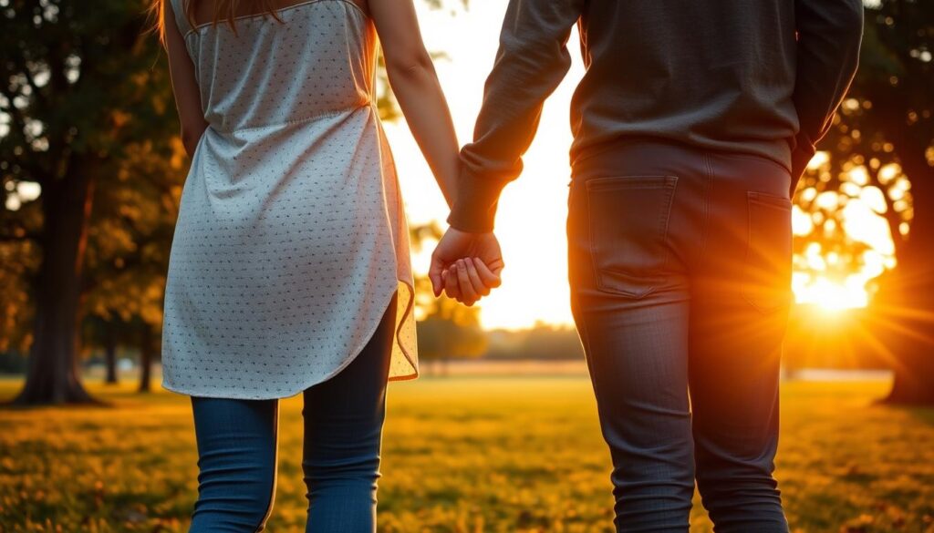 Para trzymająca się za ręce, symbolizująca odbudowę zaufania po kryzysie związanym z kłamstwem