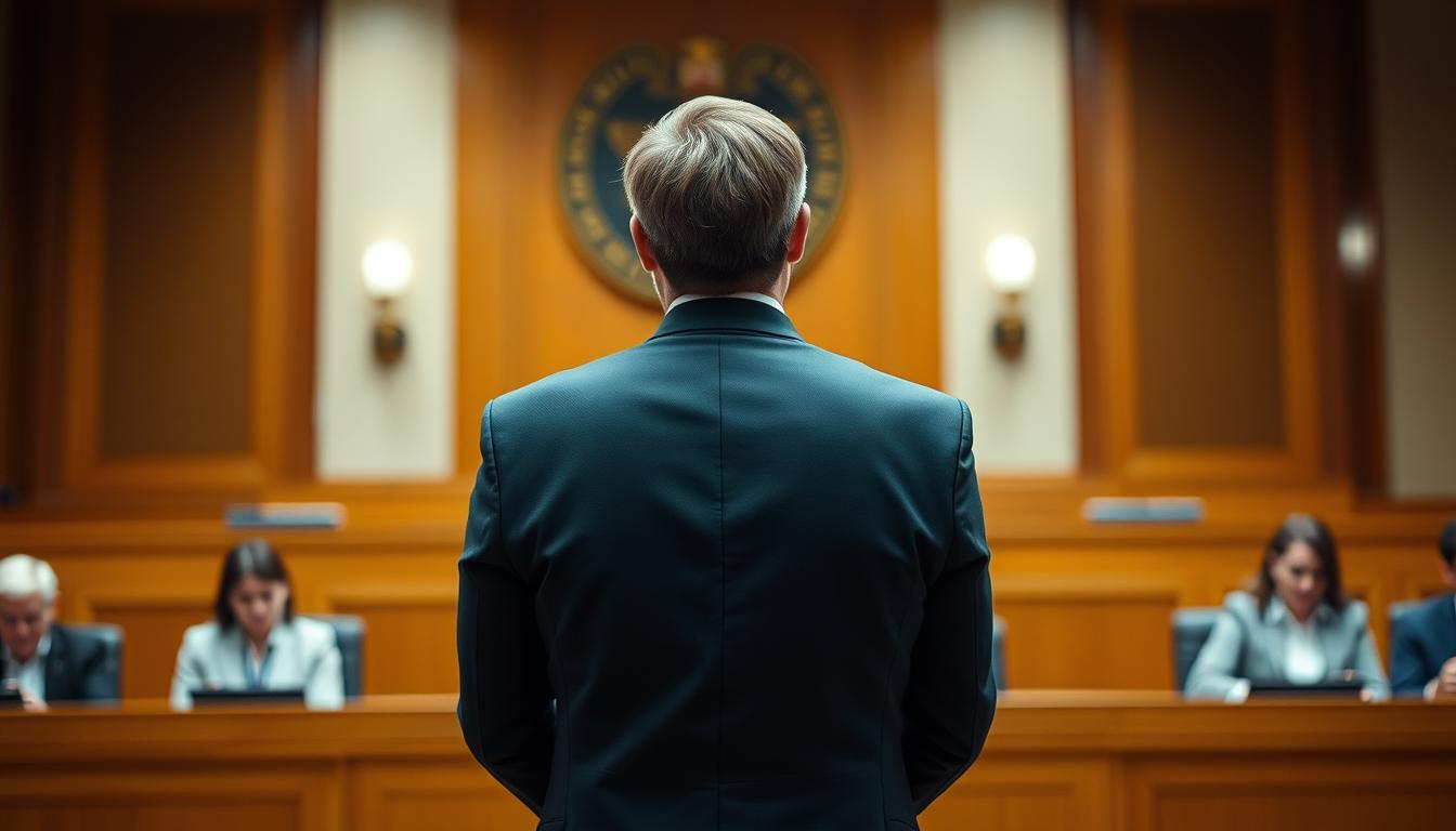 Polski oszust z Tindera Robert I. podczas rozprawy sądowej